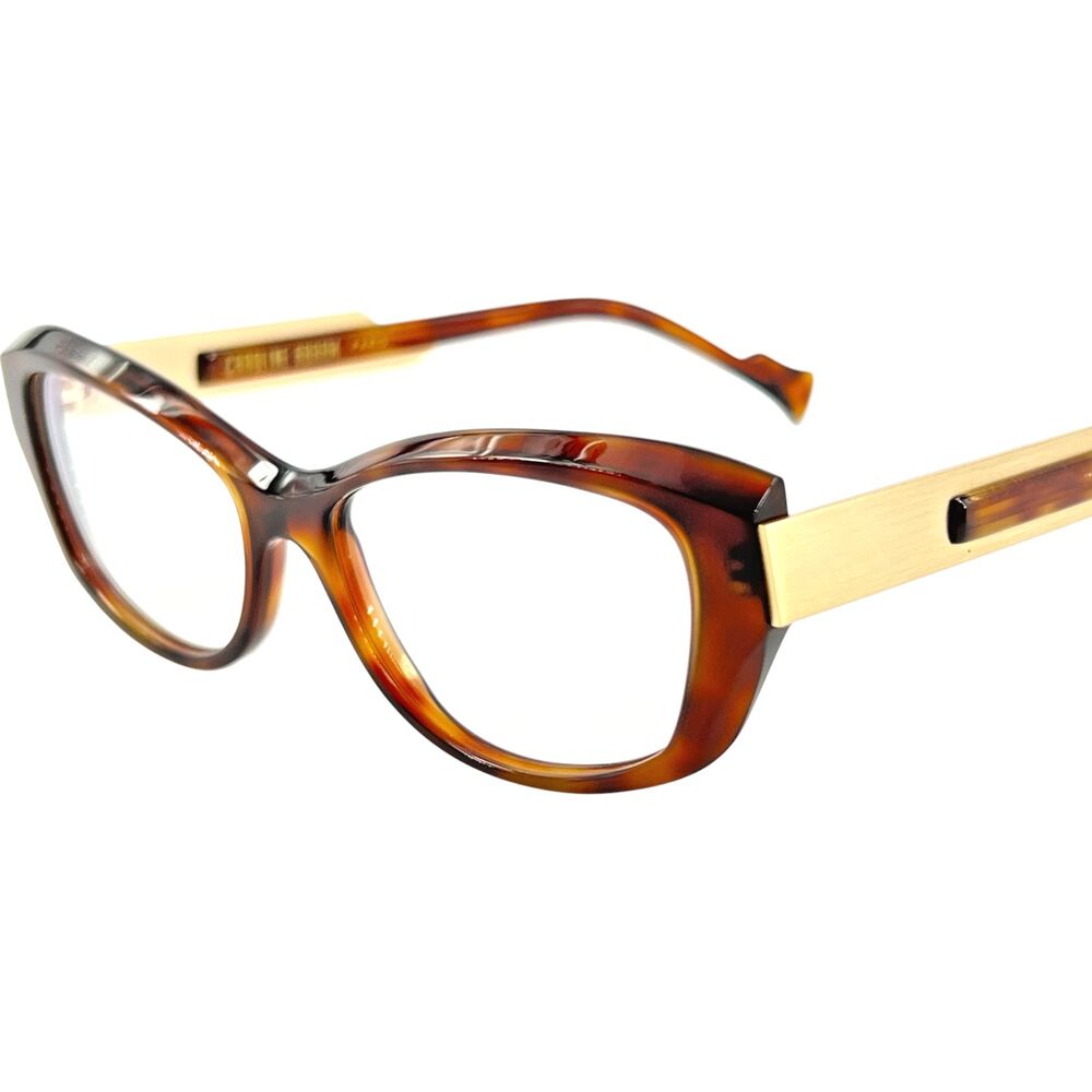 Caroline Abram Phibie Womens Plastic Eyeglass Frame 404 Havana 50-16 France